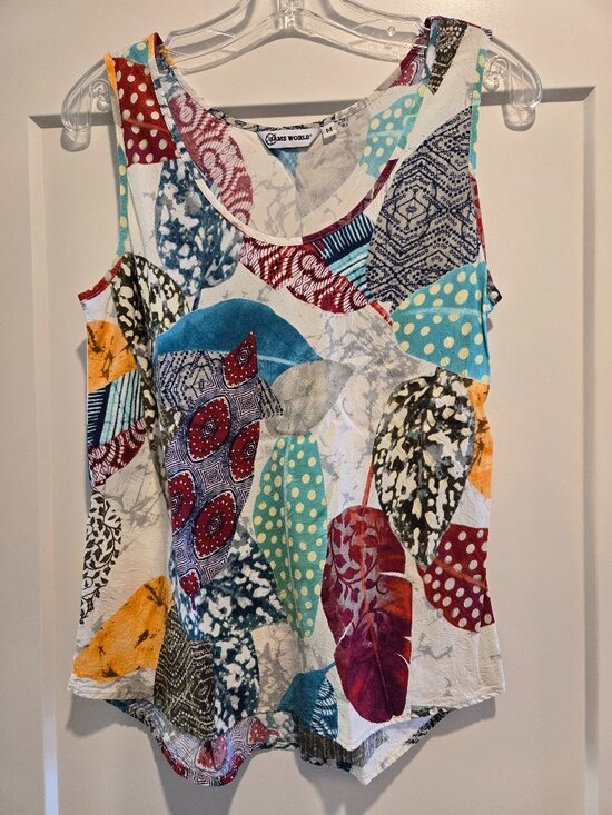 Jams World Tops - JAMS WORLD W655-SPEC SPECKLE SCOOP NECK SLEEVELESS TANK SIZE M